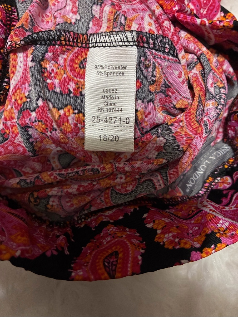 Jessica London Pink Paisley Wide-Leg Palazzo Pants - Picture 5 of 8